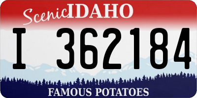 ID license plate I362184