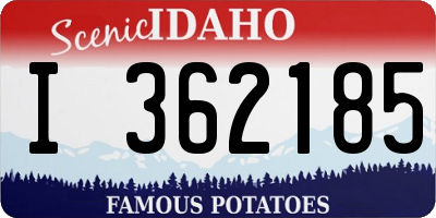 ID license plate I362185