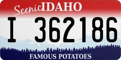 ID license plate I362186