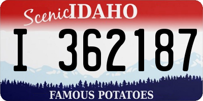 ID license plate I362187