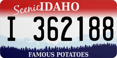 ID license plate I362188