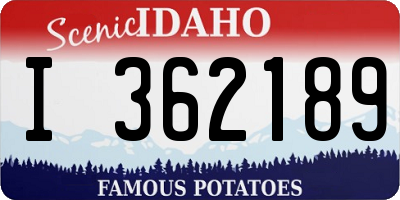 ID license plate I362189