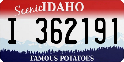ID license plate I362191