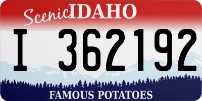 ID license plate I362192