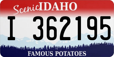 ID license plate I362195