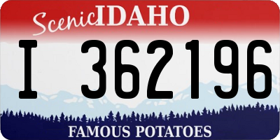 ID license plate I362196