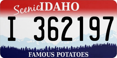 ID license plate I362197