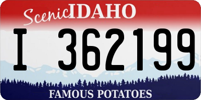 ID license plate I362199