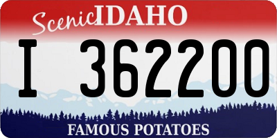 ID license plate I362200