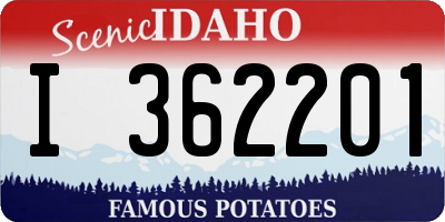ID license plate I362201