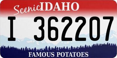 ID license plate I362207