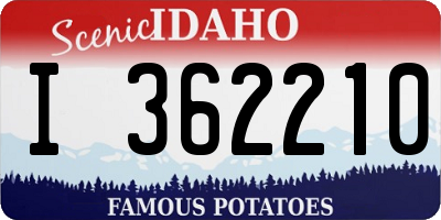 ID license plate I362210
