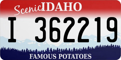 ID license plate I362219