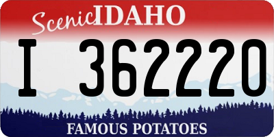 ID license plate I362220