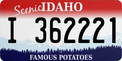 ID license plate I362221