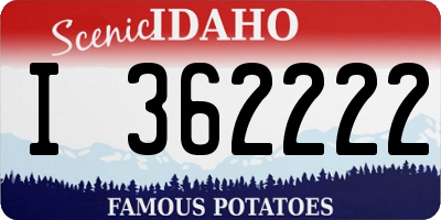 ID license plate I362222