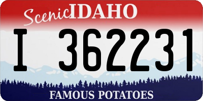ID license plate I362231