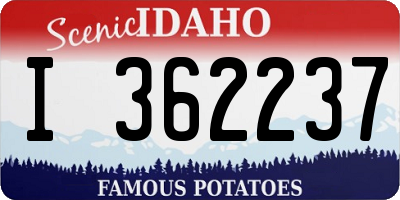 ID license plate I362237