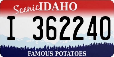 ID license plate I362240