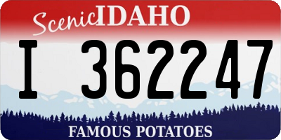 ID license plate I362247