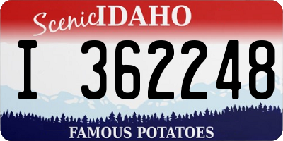 ID license plate I362248