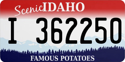 ID license plate I362250
