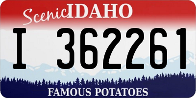 ID license plate I362261