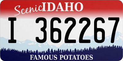 ID license plate I362267