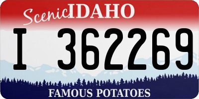 ID license plate I362269