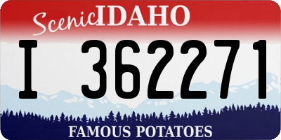 ID license plate I362271
