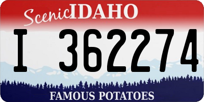 ID license plate I362274