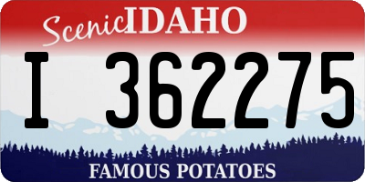 ID license plate I362275