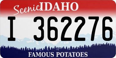 ID license plate I362276