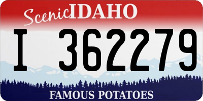 ID license plate I362279