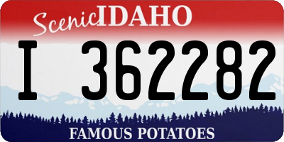ID license plate I362282