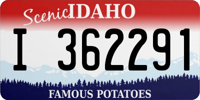 ID license plate I362291