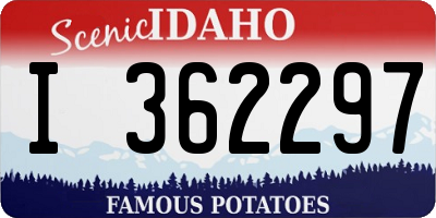 ID license plate I362297
