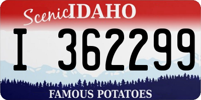 ID license plate I362299