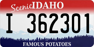 ID license plate I362301
