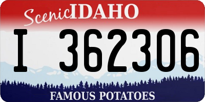 ID license plate I362306