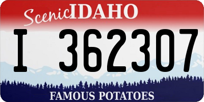 ID license plate I362307