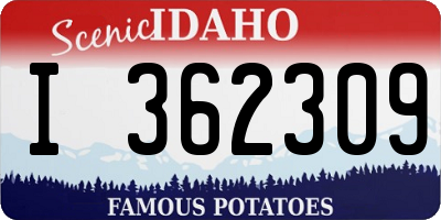 ID license plate I362309