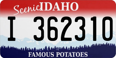 ID license plate I362310