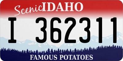 ID license plate I362311