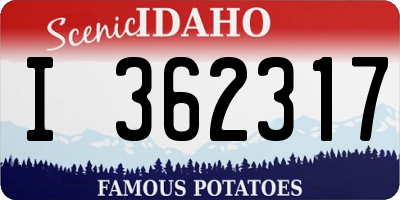 ID license plate I362317