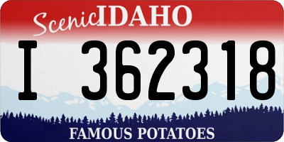 ID license plate I362318