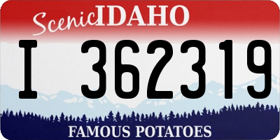 ID license plate I362319