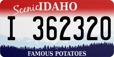 ID license plate I362320