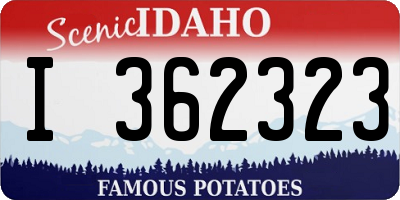 ID license plate I362323