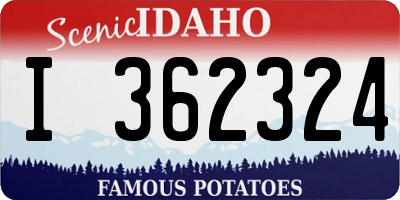 ID license plate I362324
